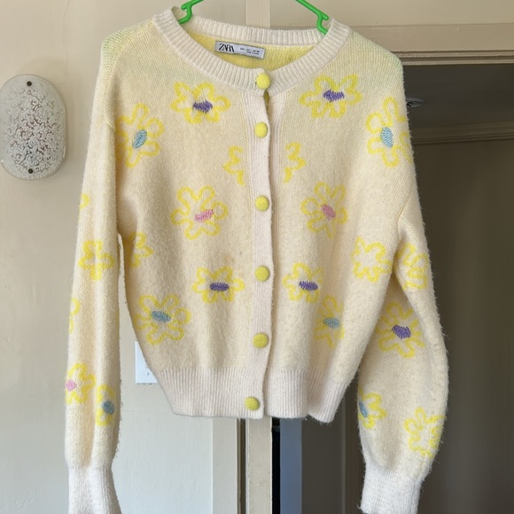 Zara Colorful Floral Embroidered Cardigan - Picture 3 of 11